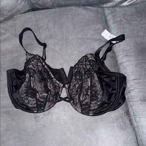 Torrid Black and Gray Lace Bra